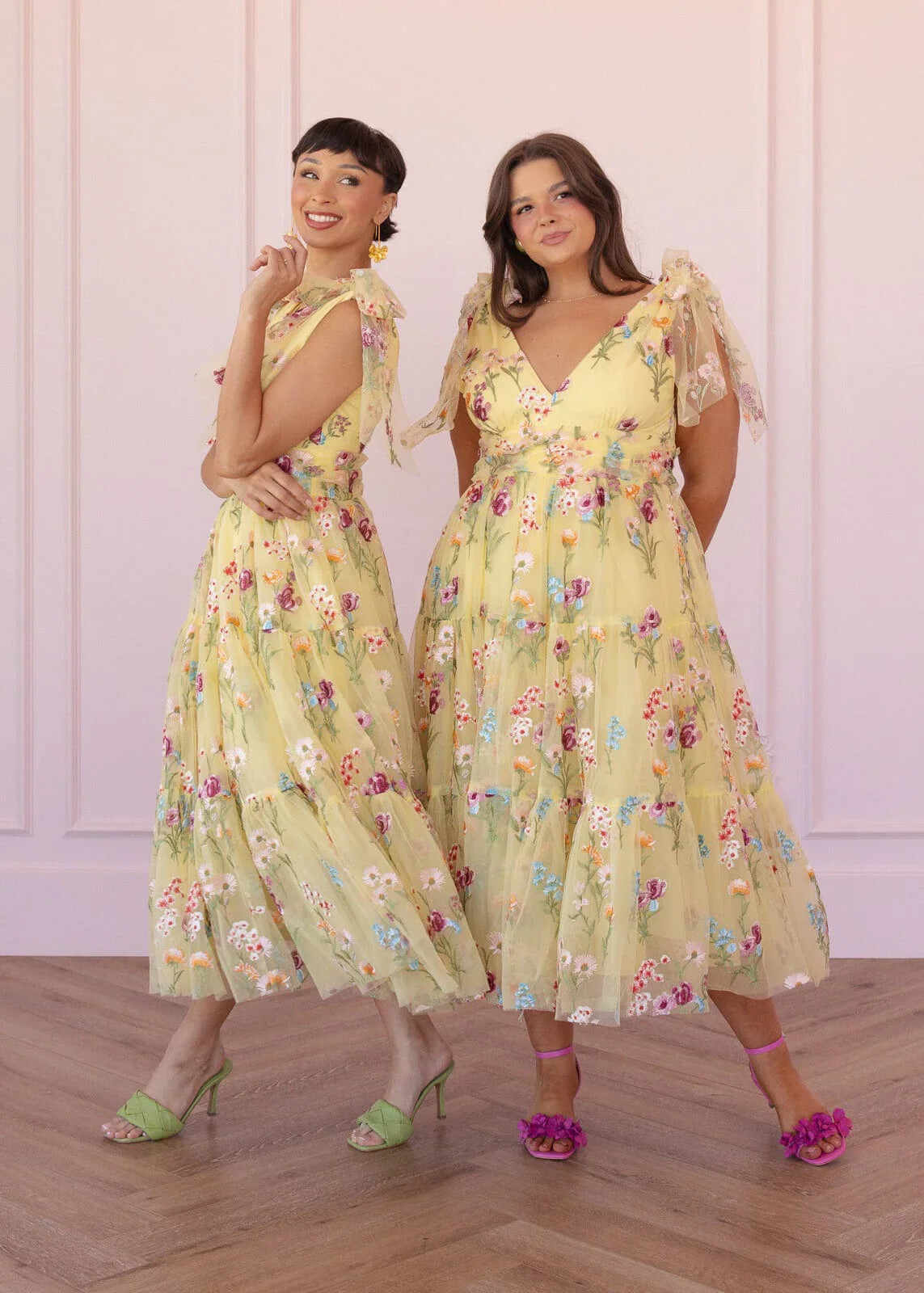 Margaret Midi Dress Yellow