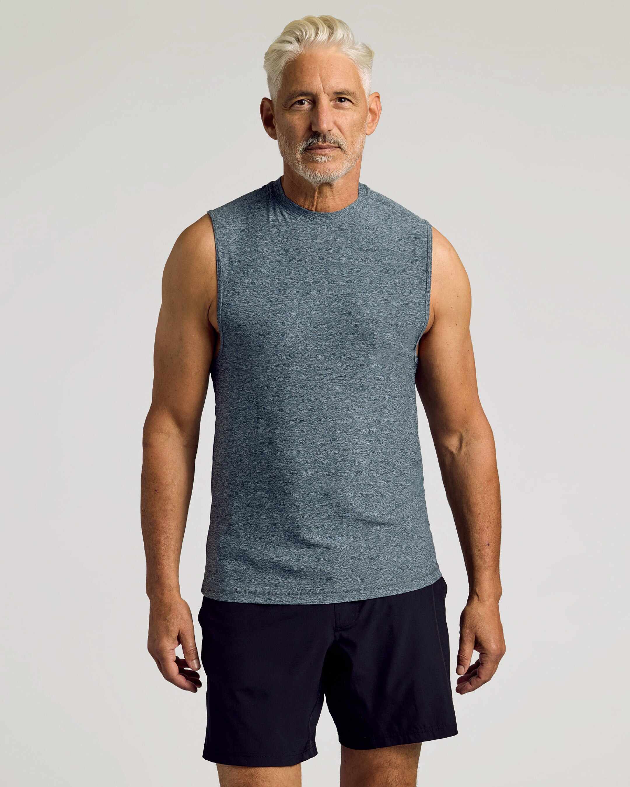 Heather Sleeveless Active Muscle Tee 3-Pack
