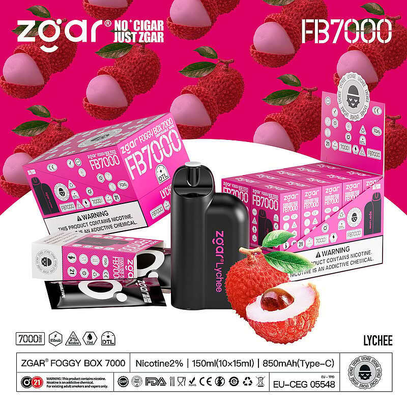 ZGAR FOGGY BOX 7000 Puffs 2% Nicotine Rechargeable Disposable Pod