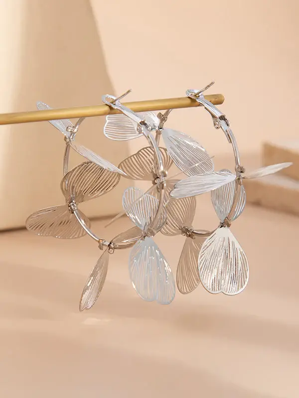 Floral Hydrangea Drop Earrings