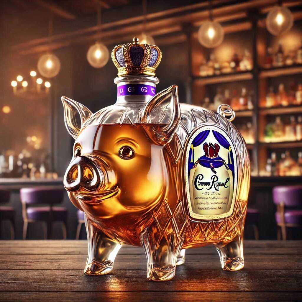 Pig Whiskey Bottle