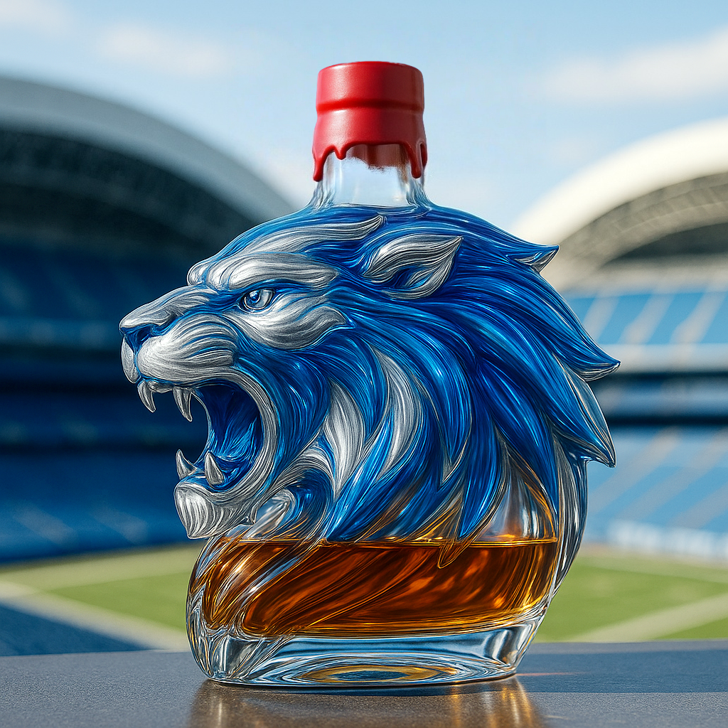 Detroit Lions Limited Edition Whiskey Bottle
