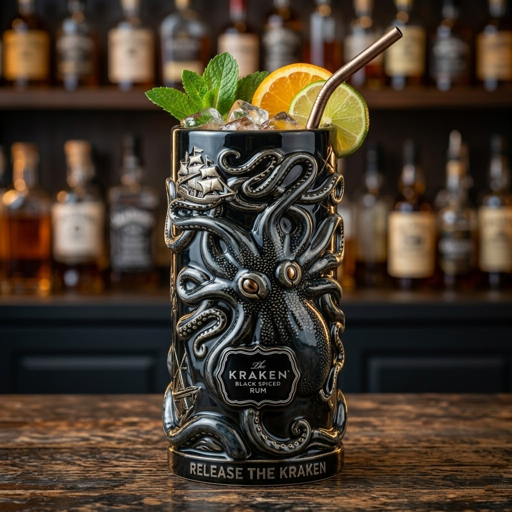 The Kraken Black Spiced Rum Collector Tiki Mug
