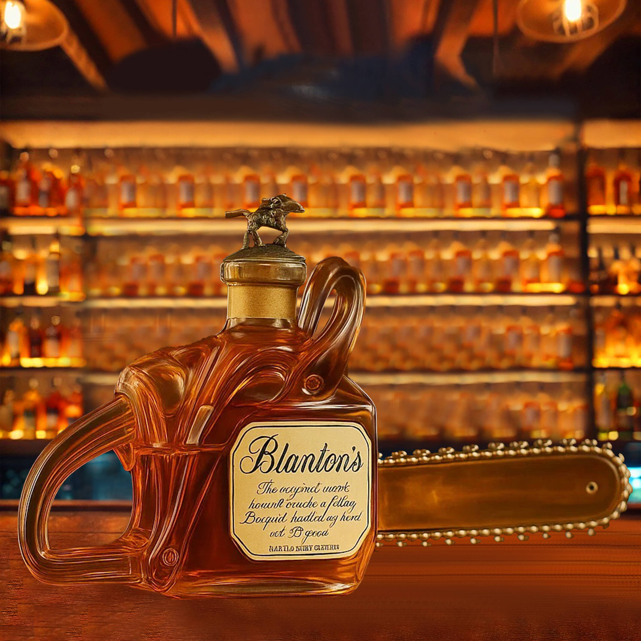 Chainsaw Whiskey Bottle