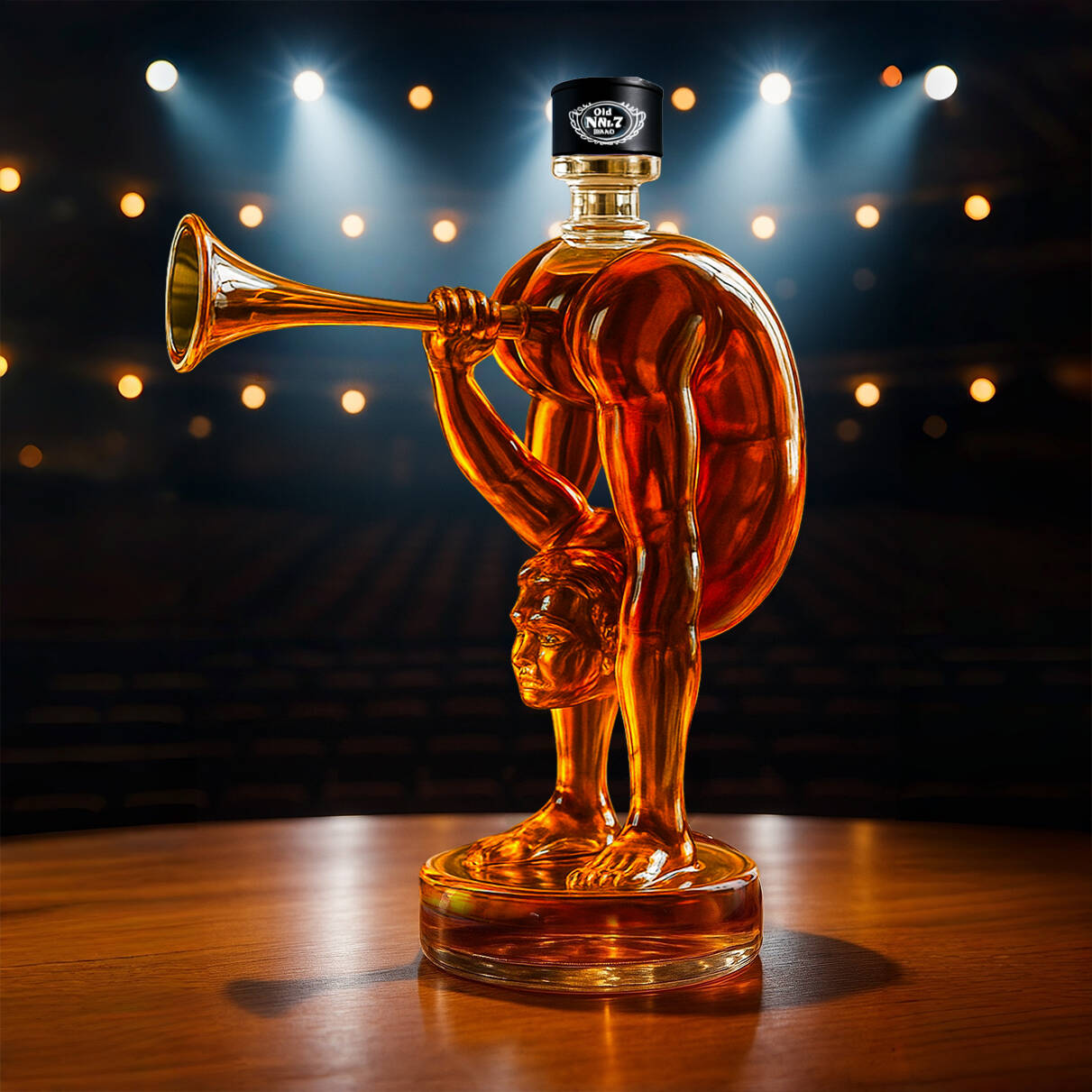 Funny Medieval Grotesque Whiskey Bottle