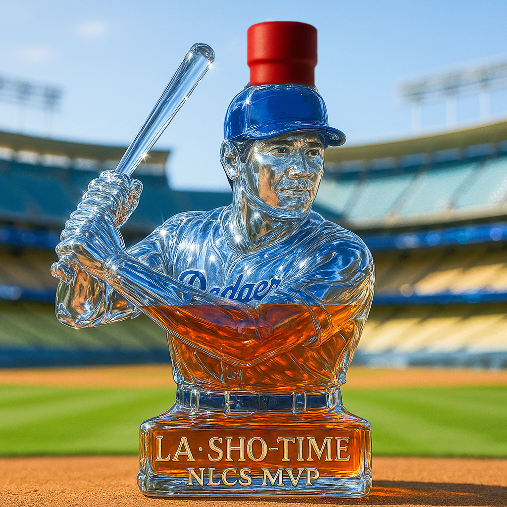 LA · Sho-time NLCS MVP Limited Edition Whiskey Bottle