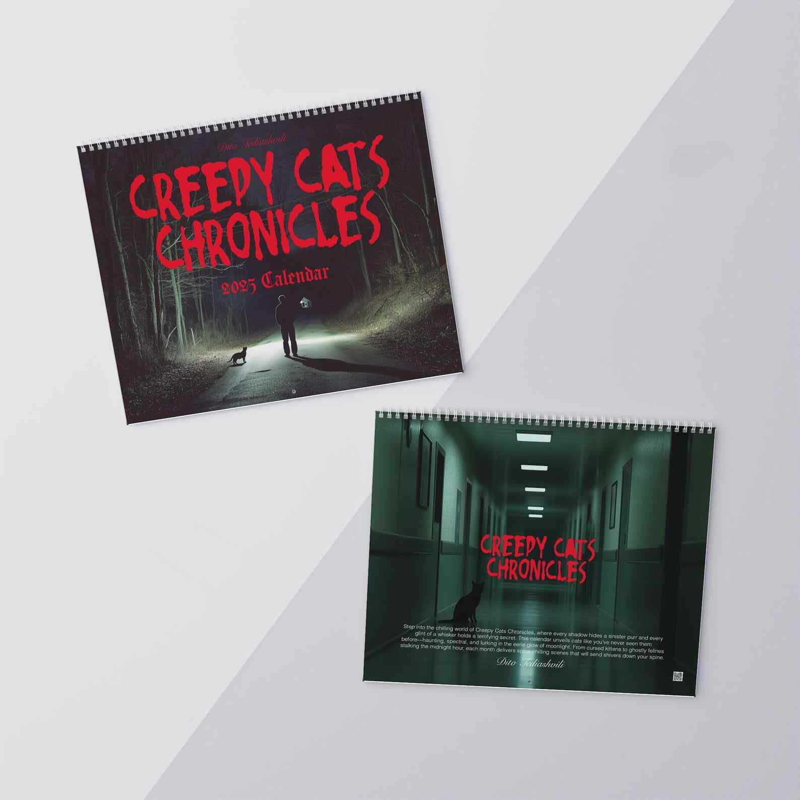 Creepy Cats 2025 Wall Calendar