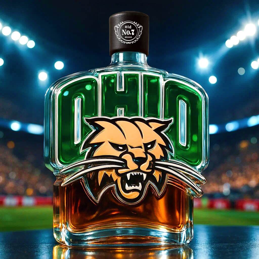 Ohio Bobcats Whiskey Bottle