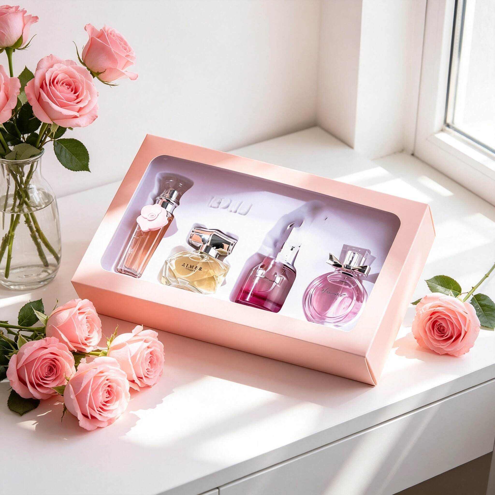 4 Bottles Elegant Women Eau de Parfum Gift Set | Multi-Scent Fragrance Kit, Perfect Gift for Her