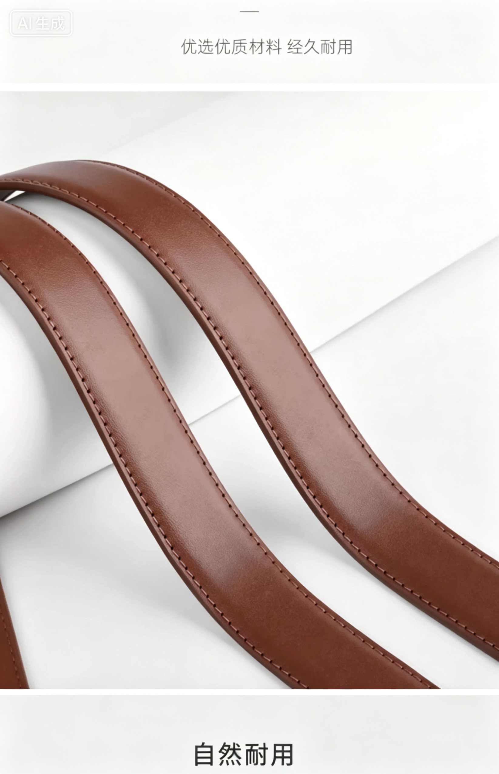 Fashionable belt with cowhide leather