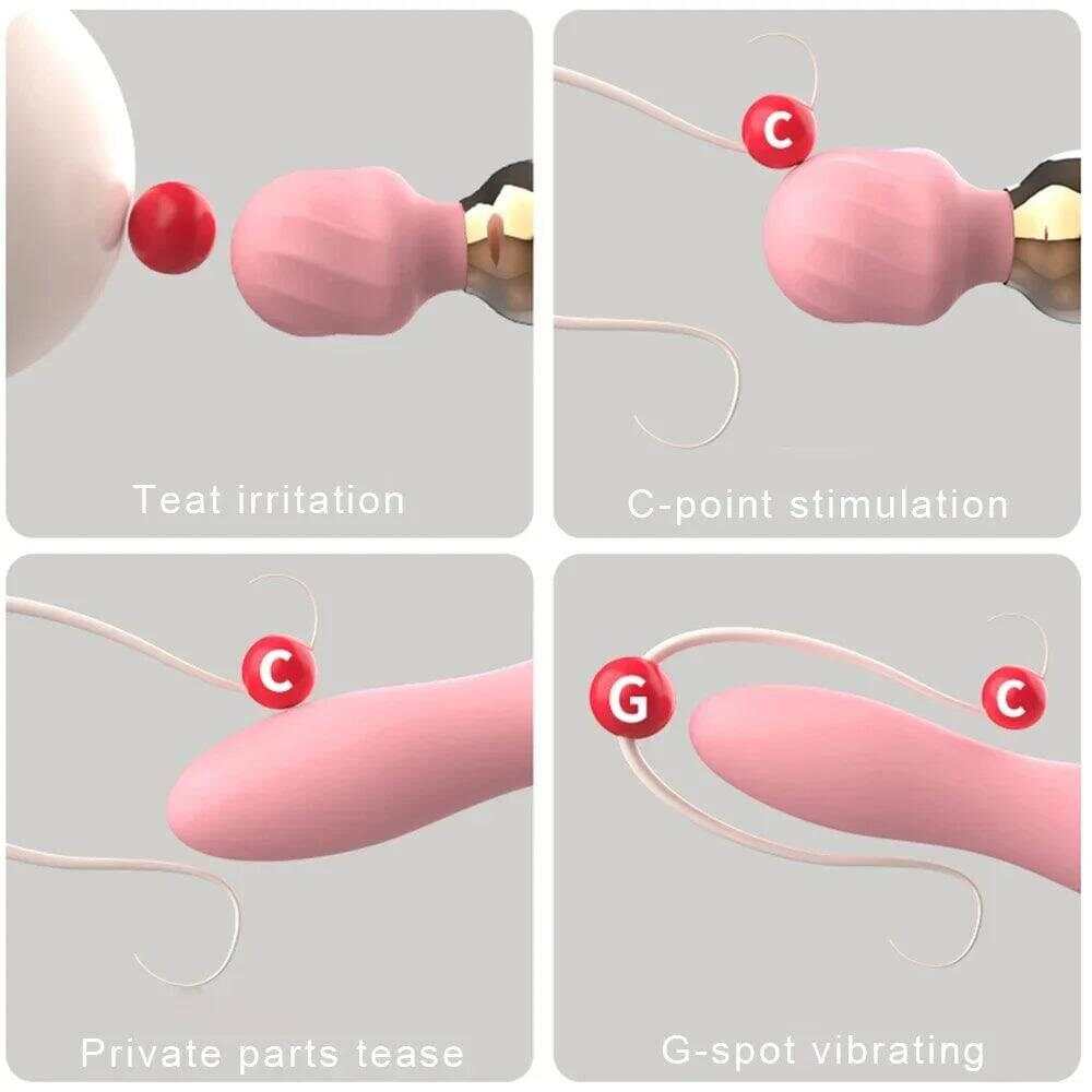 Powerful Wand Vibrator for Women – 10 Modes, Clit & G-Spot Stimulator