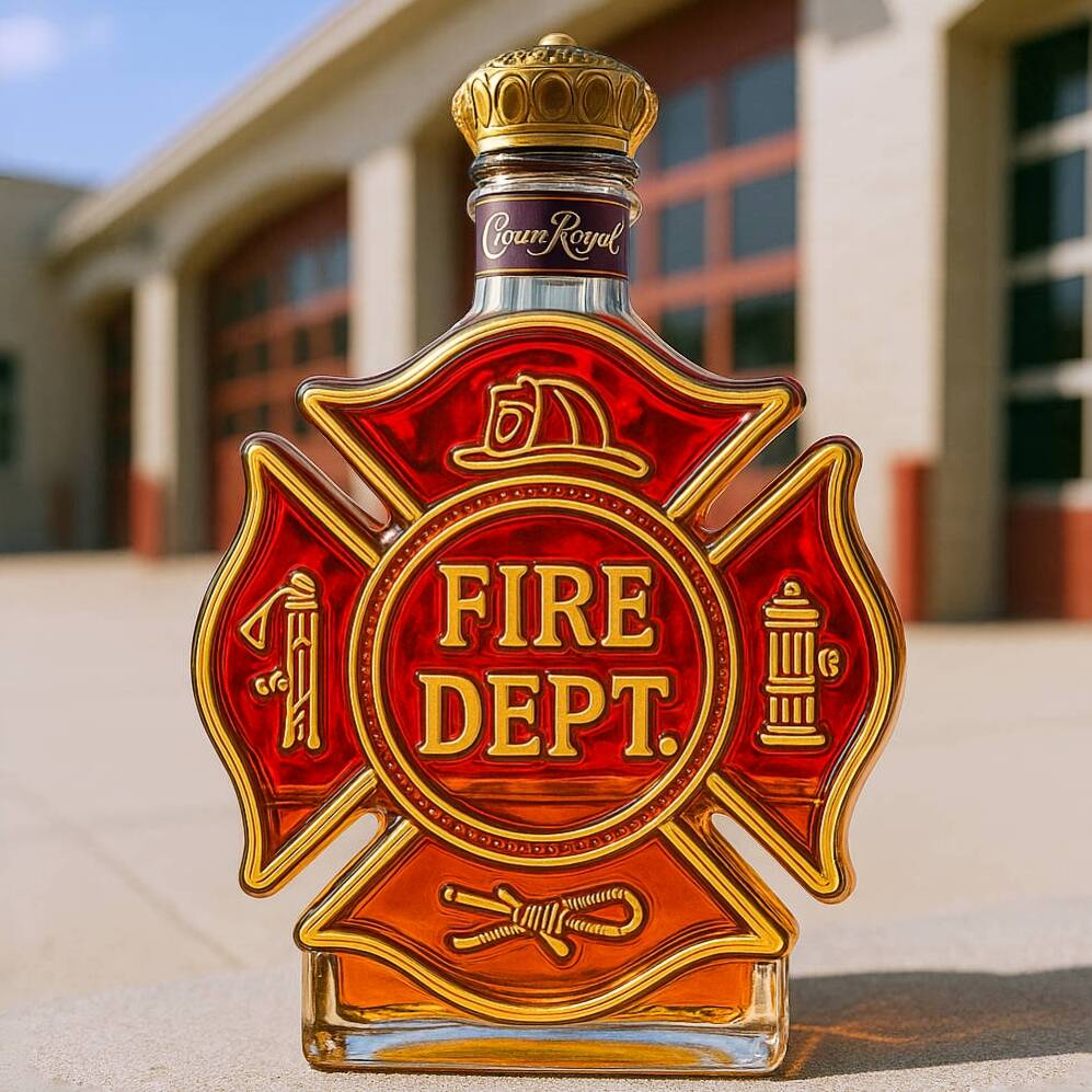 Firefighter’s Maltese Cross Whiskey Bottle