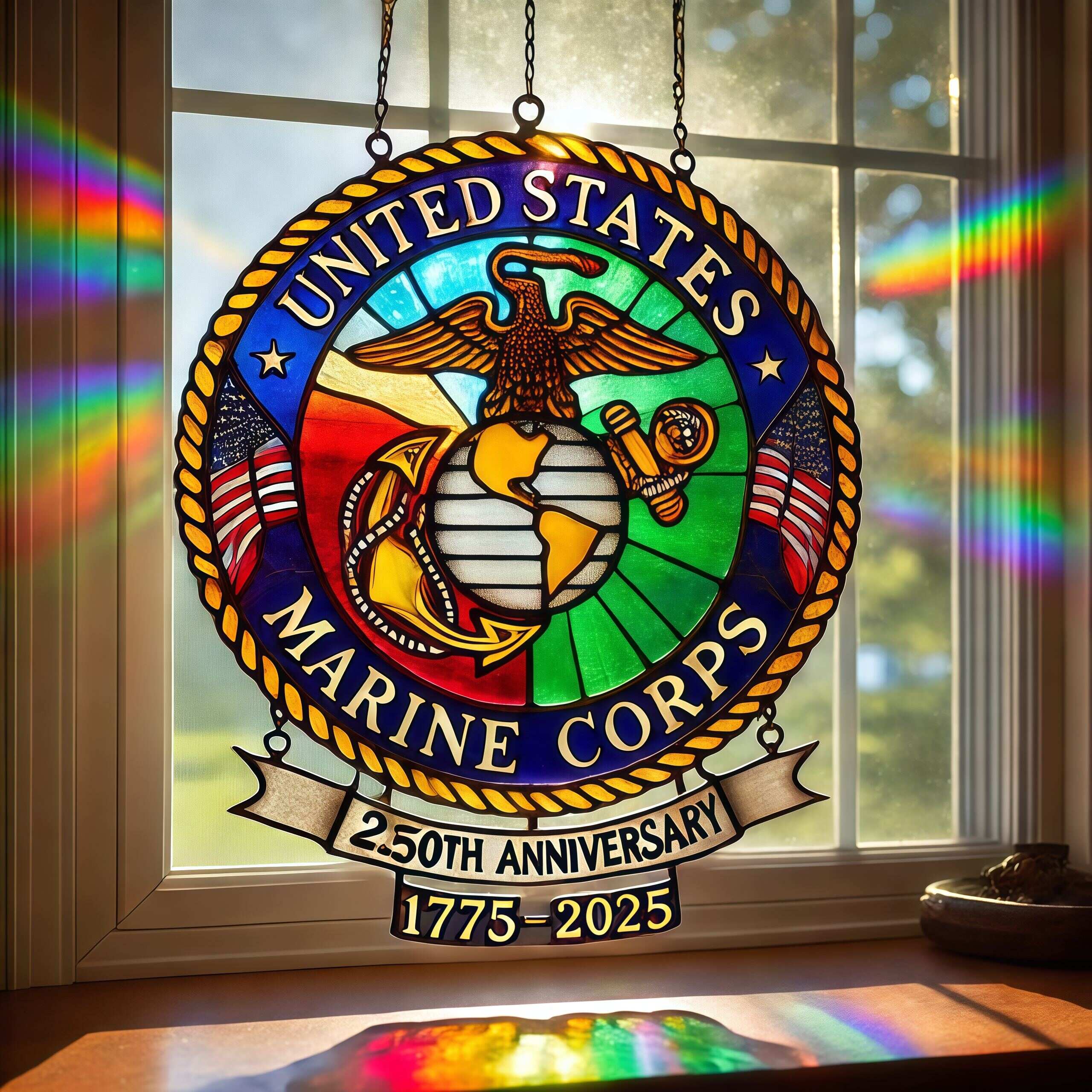 USMC 250th Anniversary Sun Catcher