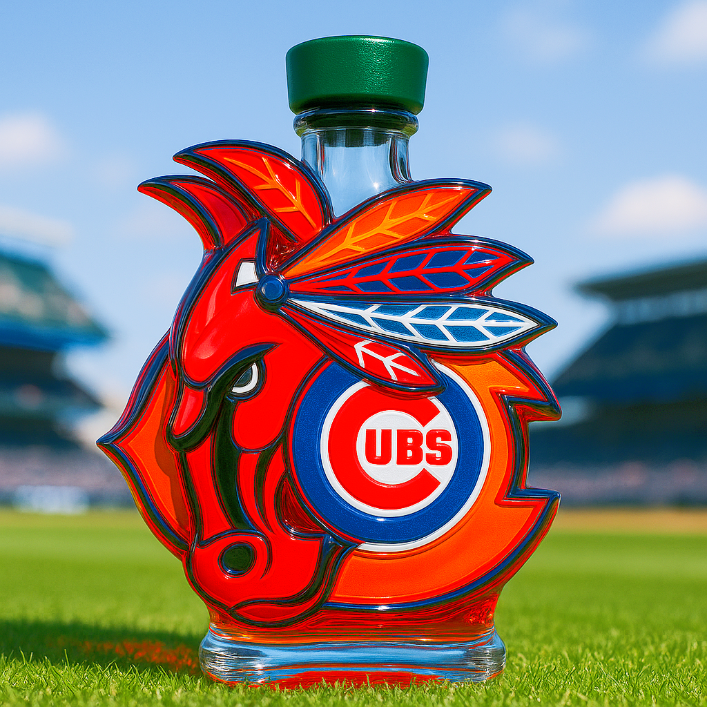 Chicago Sports Fan Whiskey Bottle