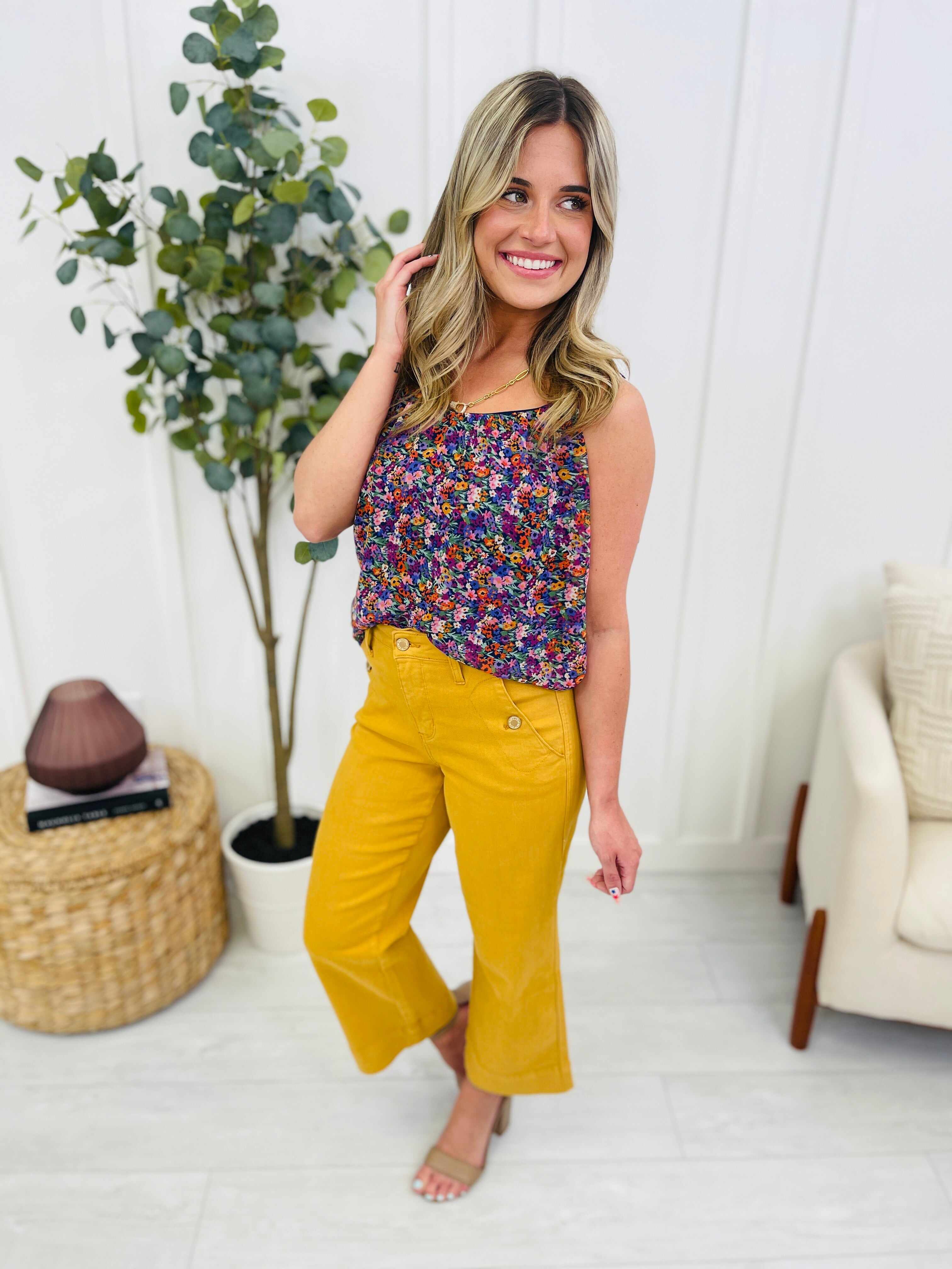 REG/CURVY You Are My Sunshine Cropped Wide Leg Jeans