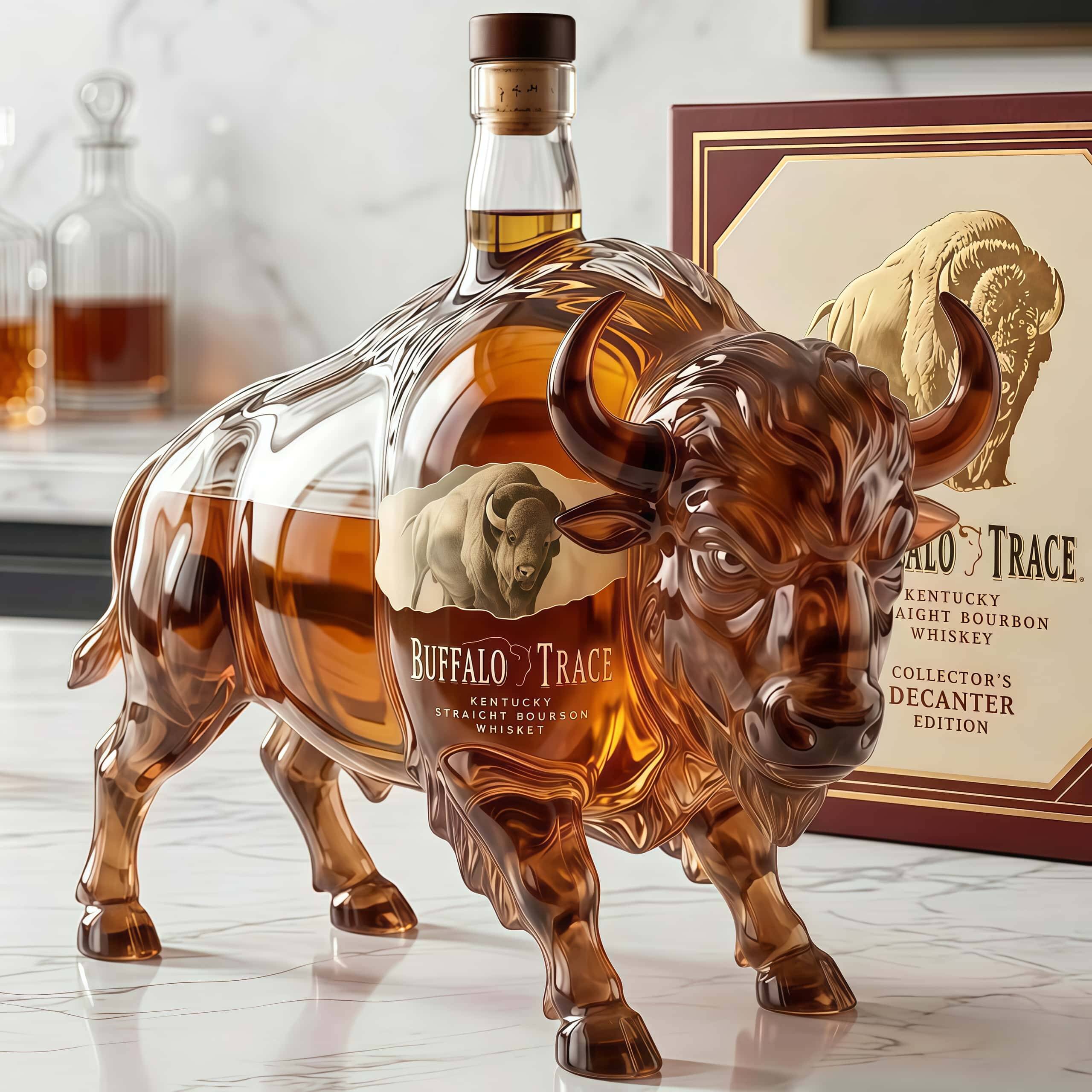 Buffalo Trace 3D Sculpted Buffalo Collector's Edition Whisky Bottle