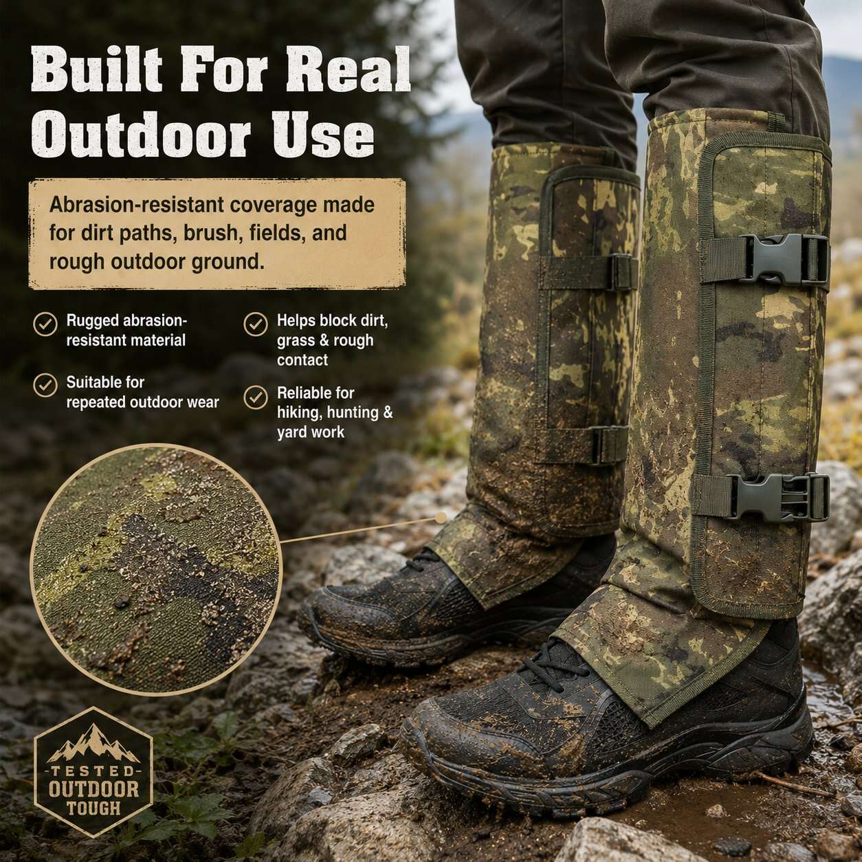 🌿 Snake-Resistant Outdoor Leg Gaiters