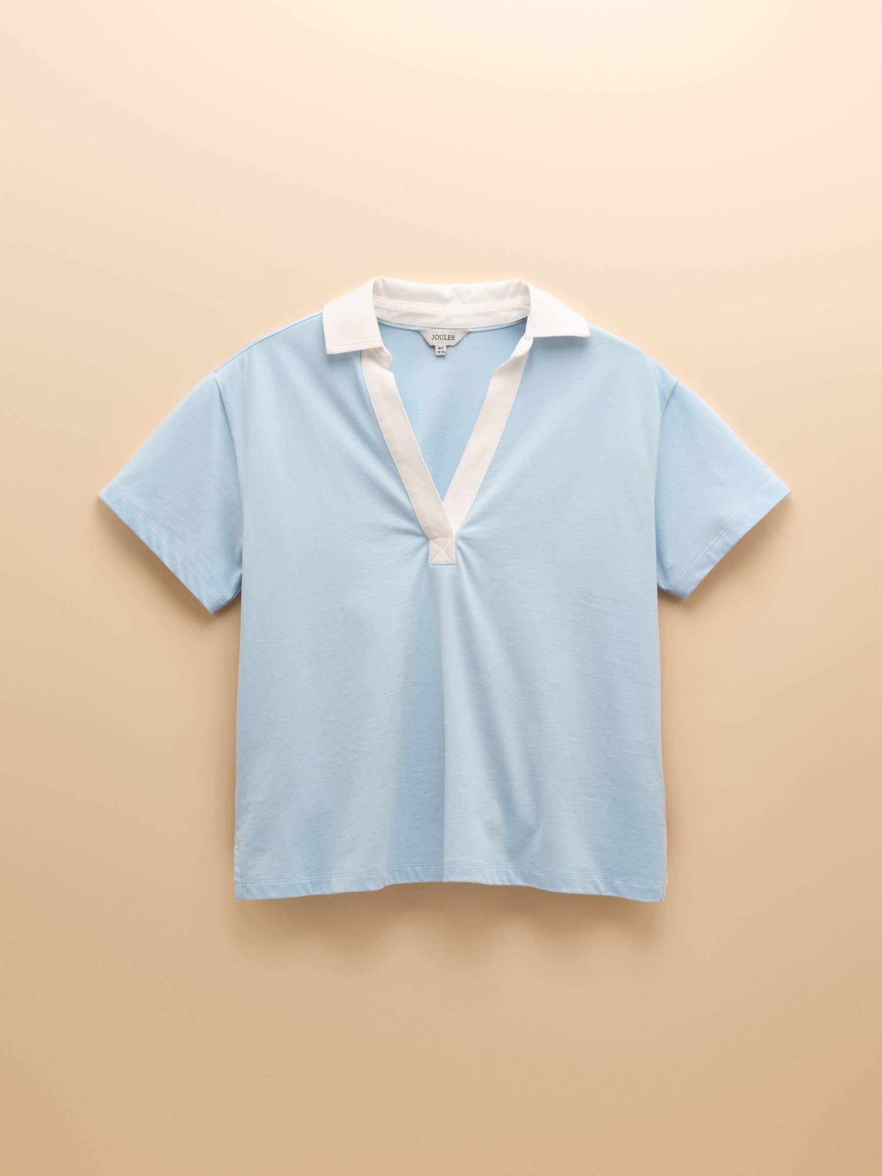 Tallie Pink/White Short Sleeve Combed 100% Cotton Collared Top