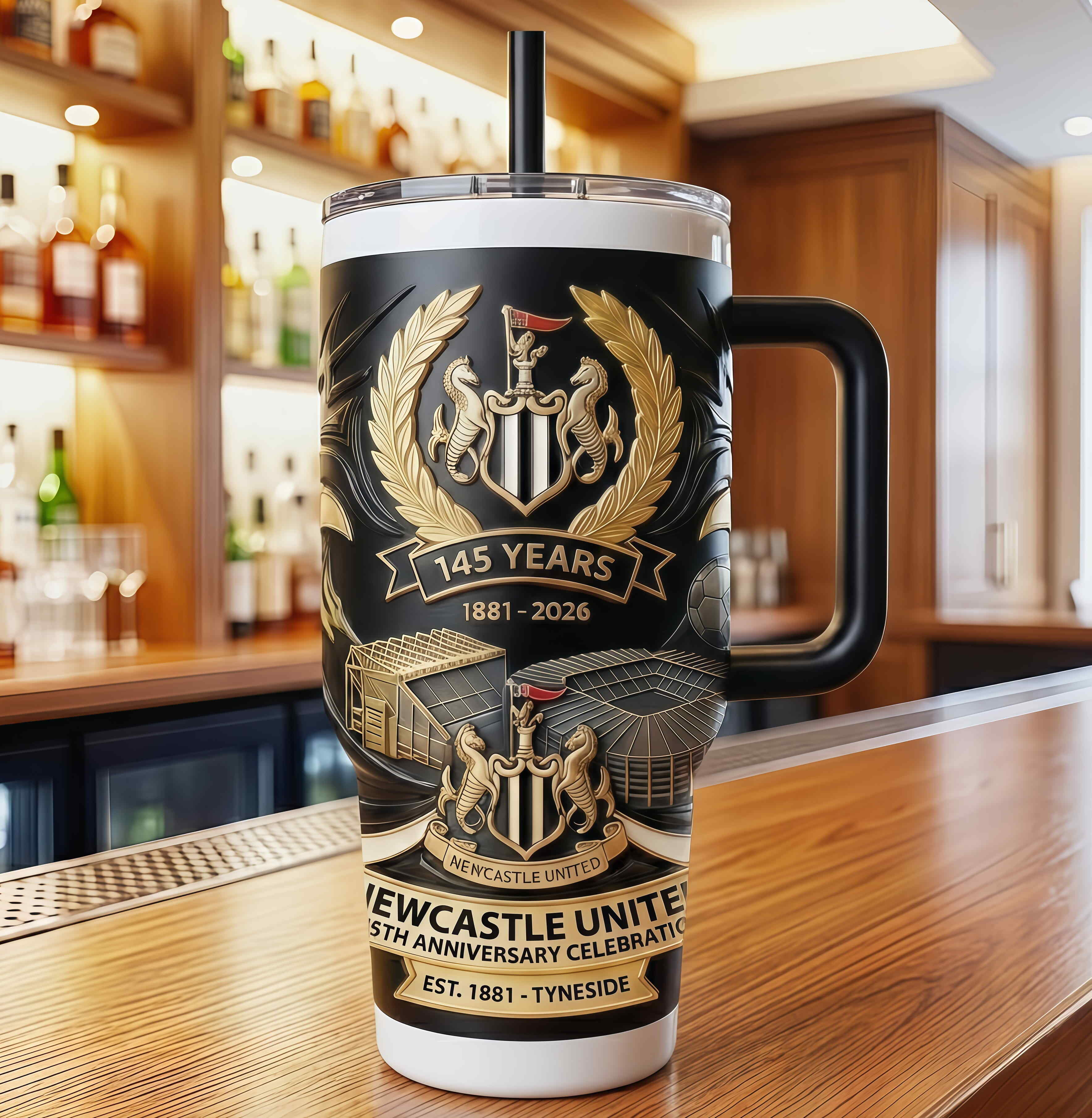 Newcastle United 145th Anniversary Commemorative Yeti Tumbler