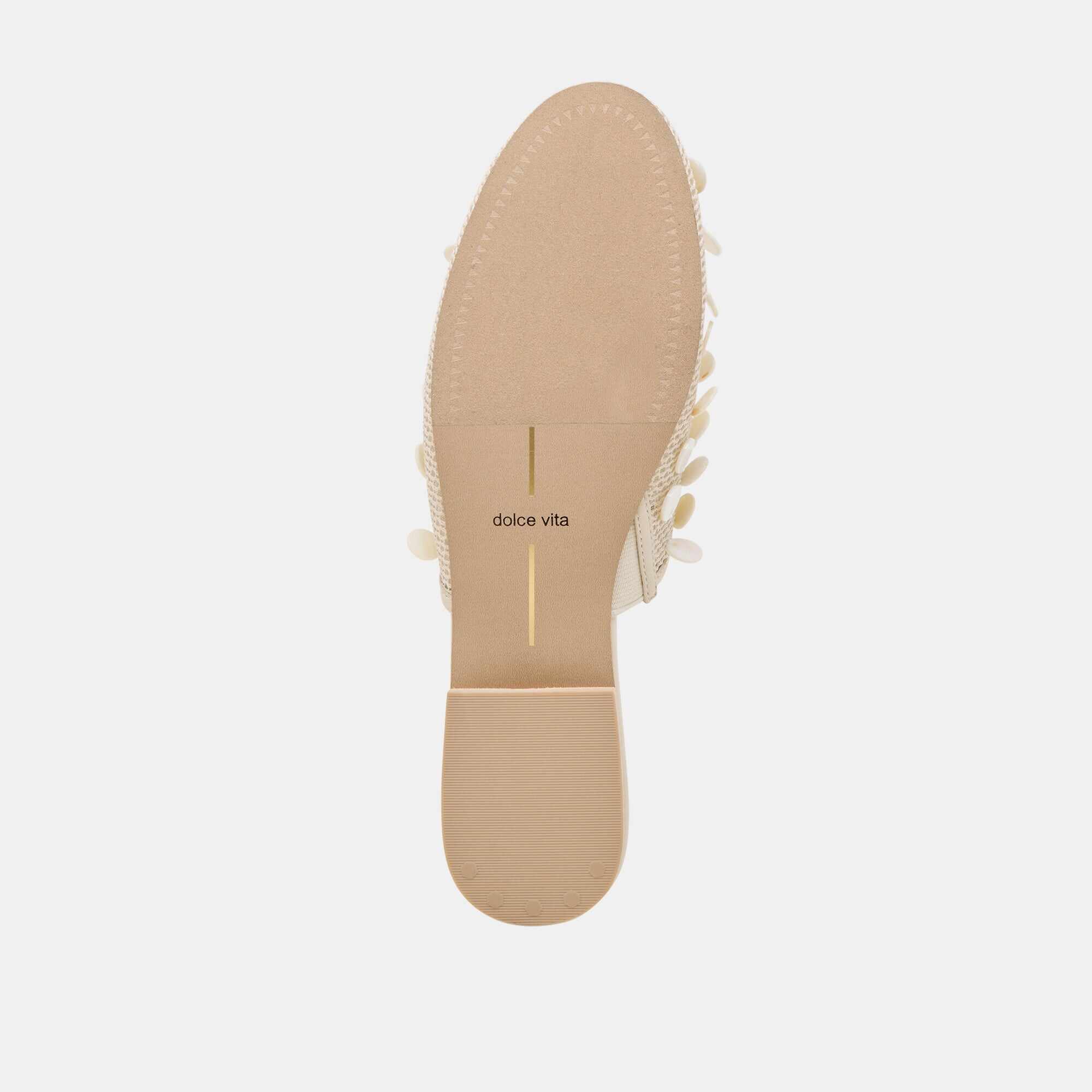 ROVA BEAD FLATS IVORY DISC MESH