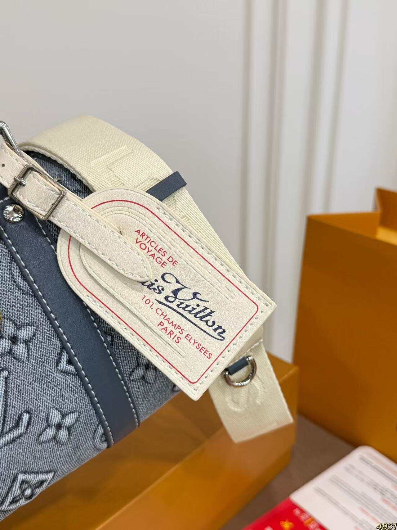 DR 2026 DENIM BARREL BAG GREY