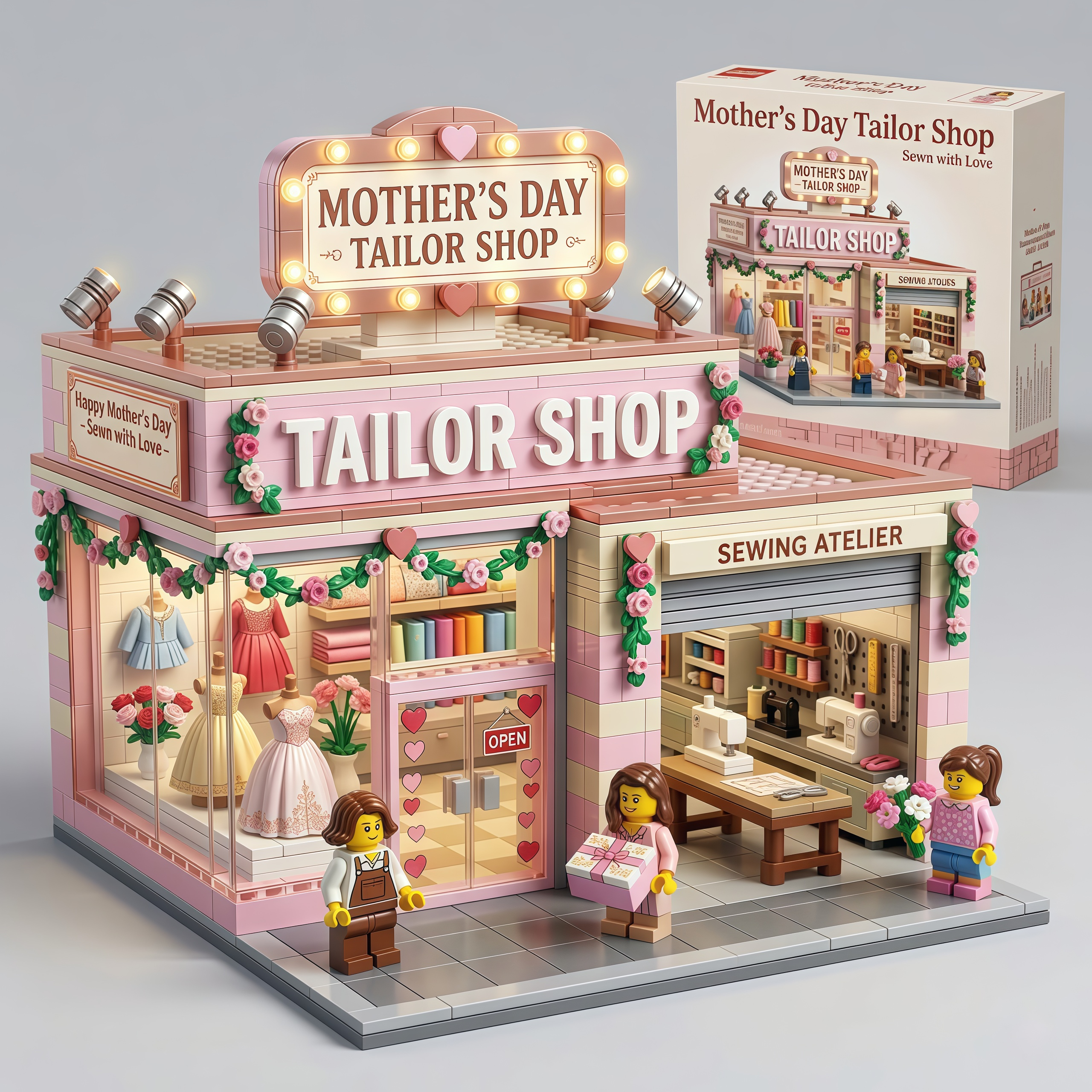 Mother’s Day Vintage Sewing Atelier Building Block Set