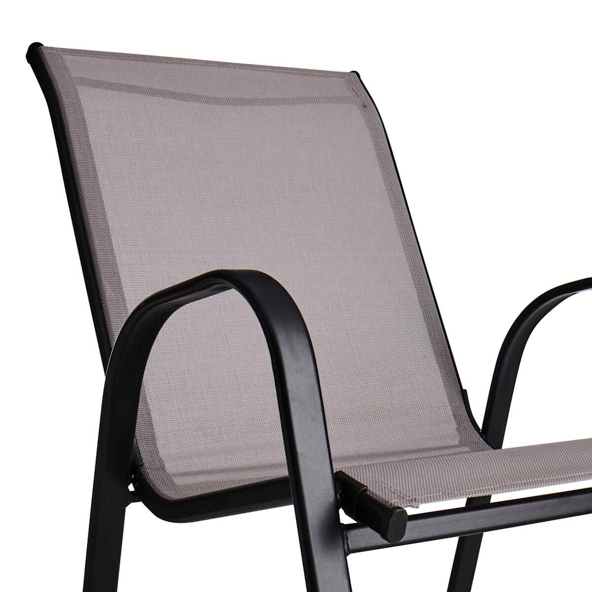 Stackable Sling Patio Chair, Grey