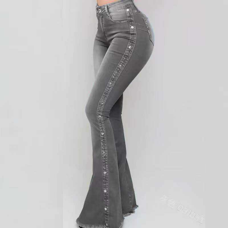 Women's High-waisted Stretch Flared Jeans