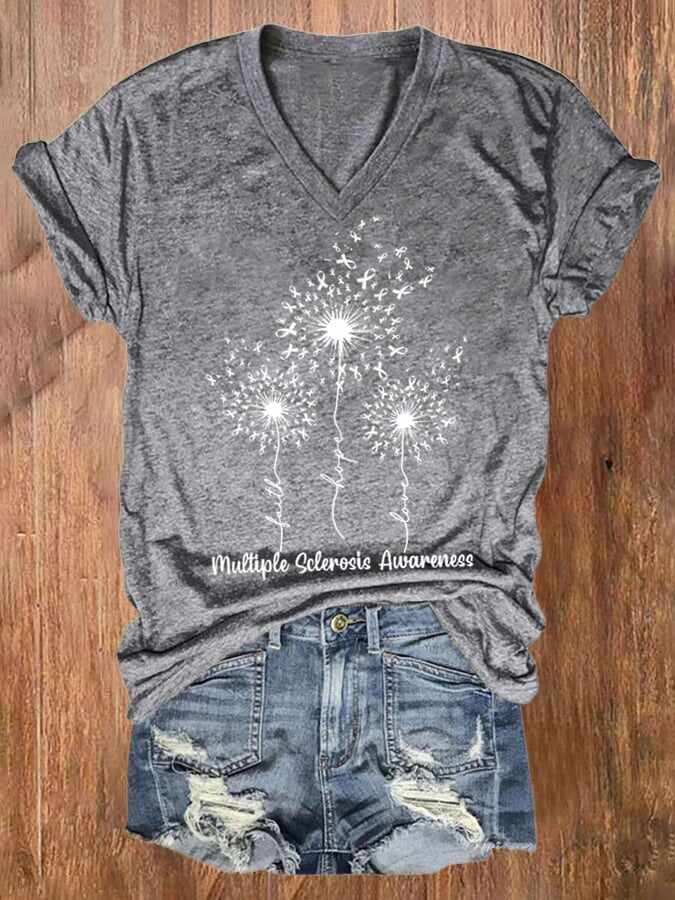 Women's Multiple Sclerosis Awareness Print T-shirt