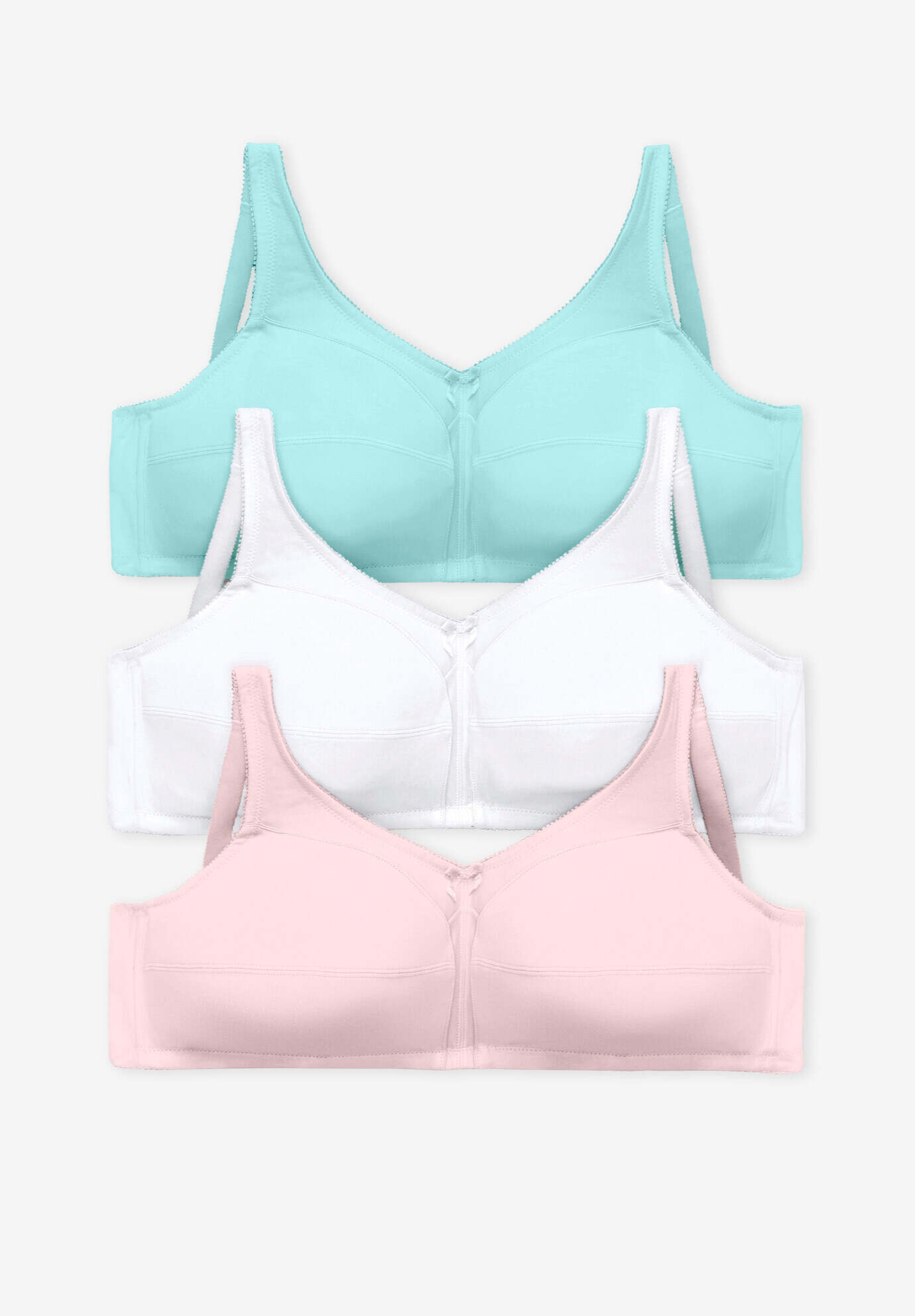 3-Pack Cotton Wireless Bra
