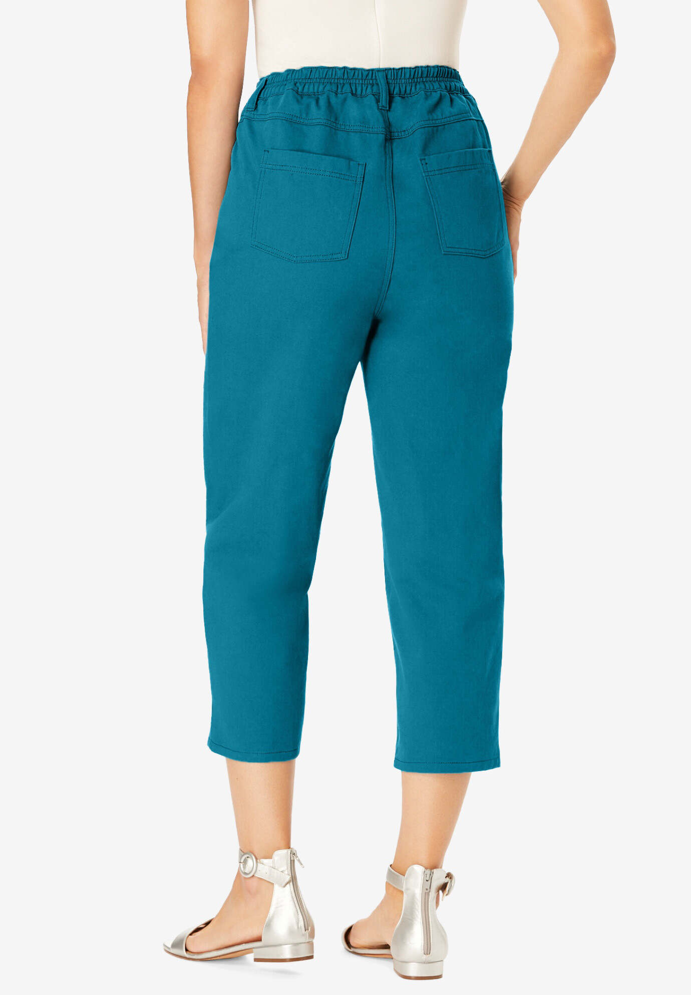 Perfect 5-Pocket Relaxed Capri With Back Elastic