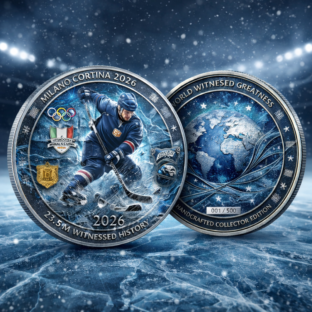 Milano Cortina 2026 “World Witnessed Greatness” Limited Ice Hockey Collector Coin