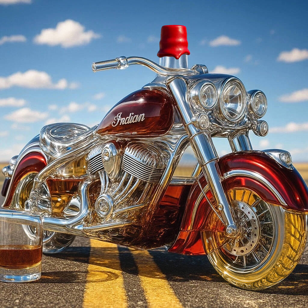 Indian motorcycle Whisky collector's bottle