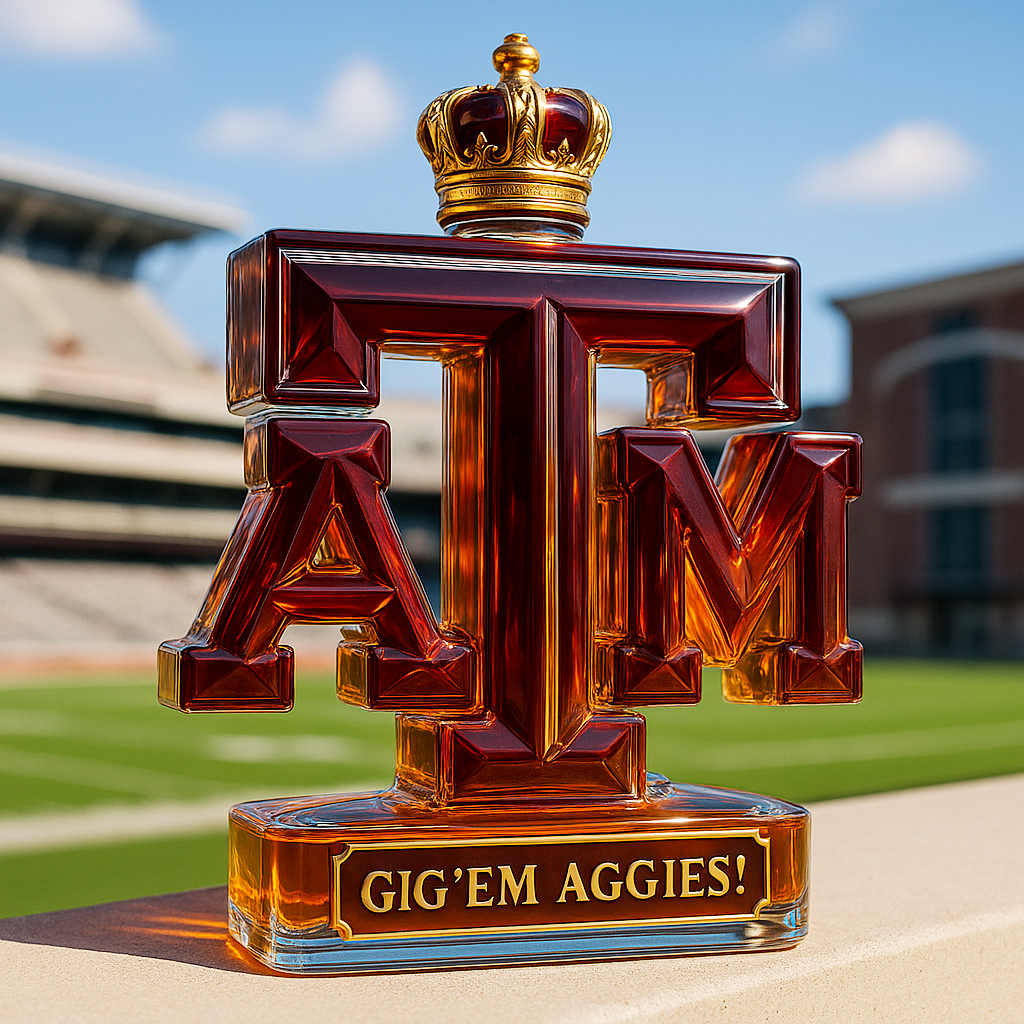 Texas A&M Aggies Whiskey Bottle