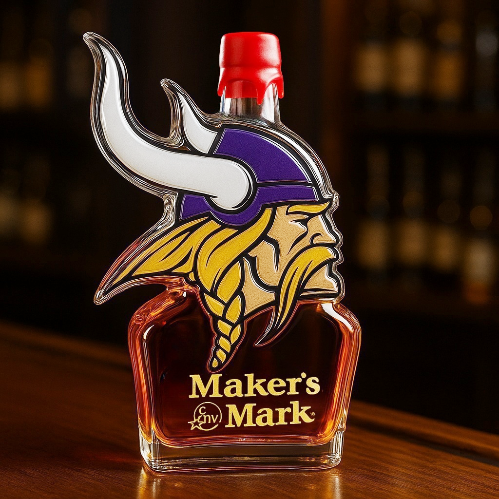 Minnesota Vikings Whiskey Bottle