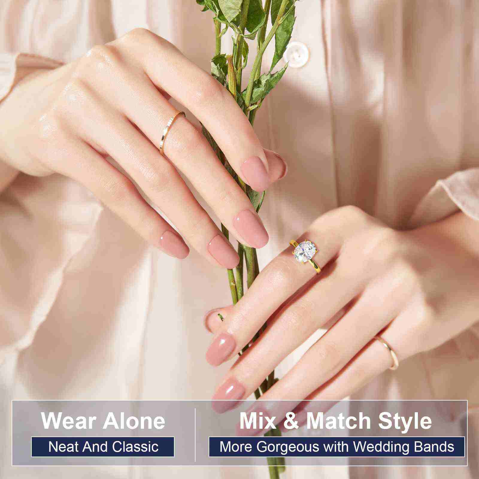 (Valentine's Gift) S925 Oval Cut Moissanite Engagement Ring For Her