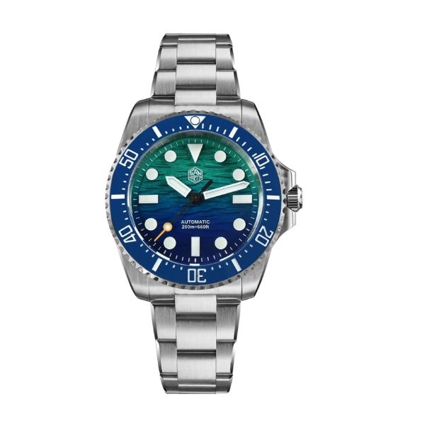Sport Watch Miyota 90S5 Automatic Integrated Bracelet Luxury Vertical Brushed Dial Mechanical Watches