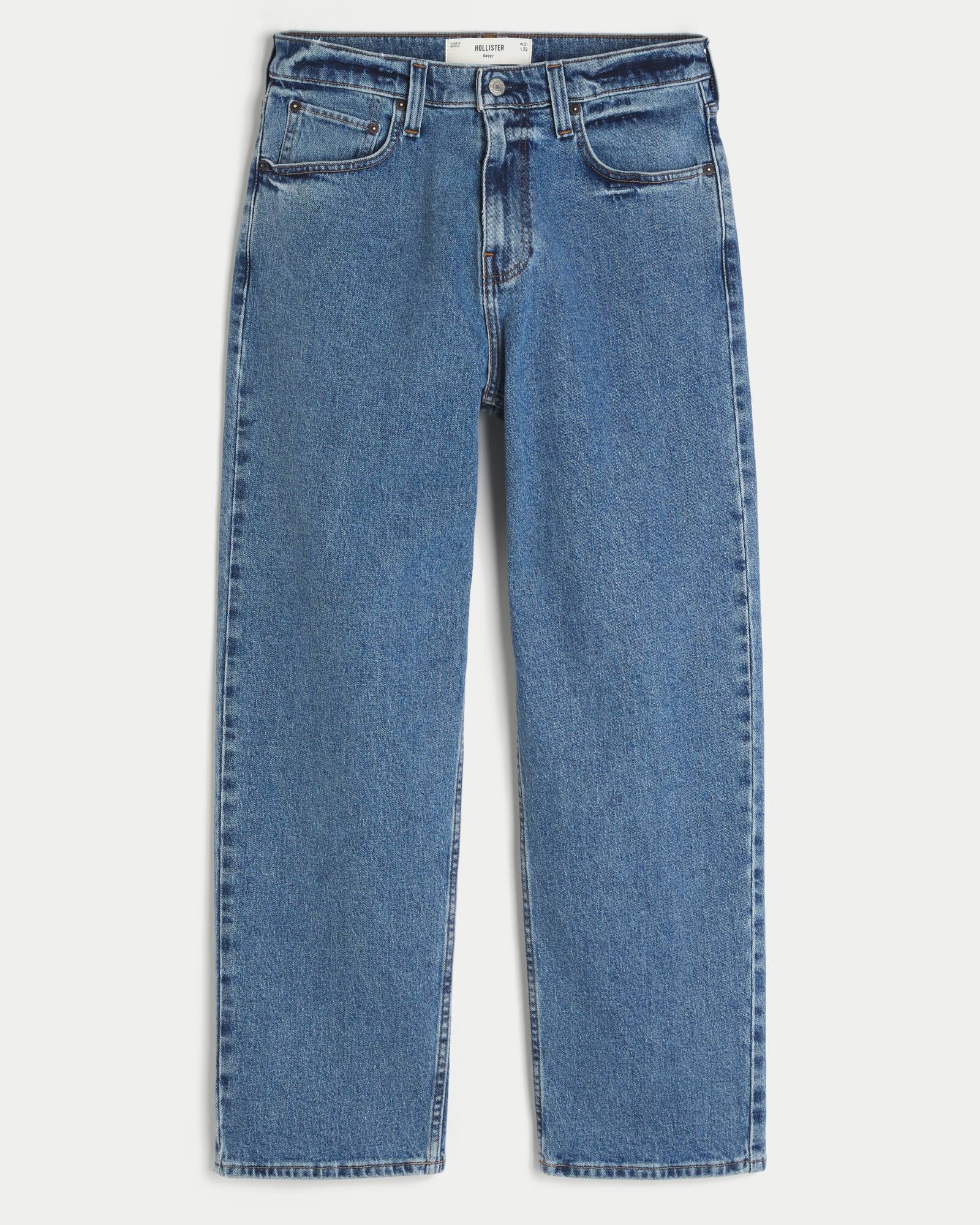Railroad Stripe Baggy Painter Jeans