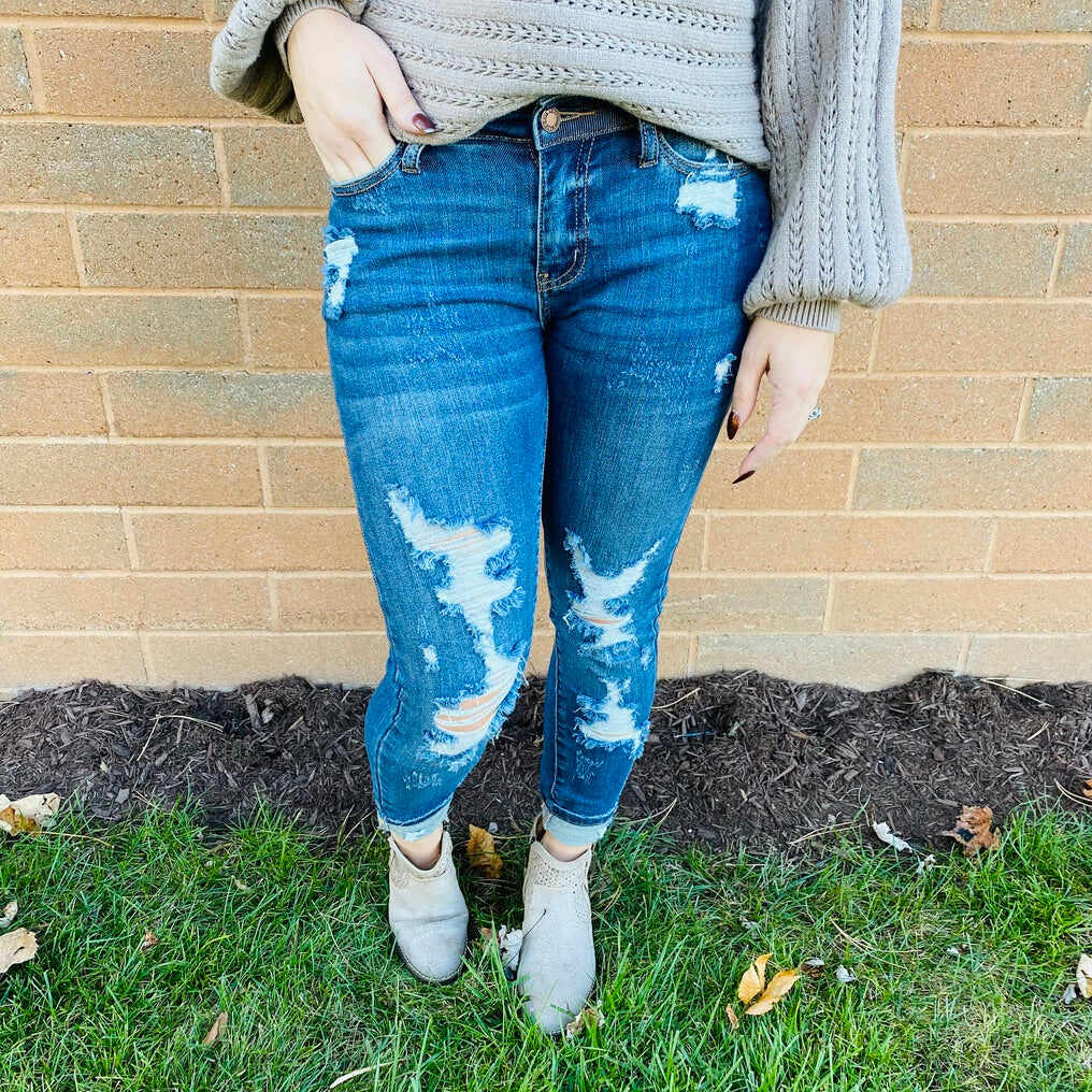 PLUS/REG  Don't Sass Me Skinny Jeans