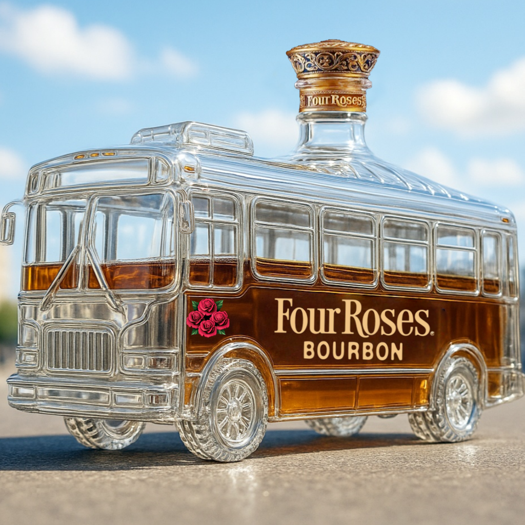 Bus-Shaped Whiskey Bottle