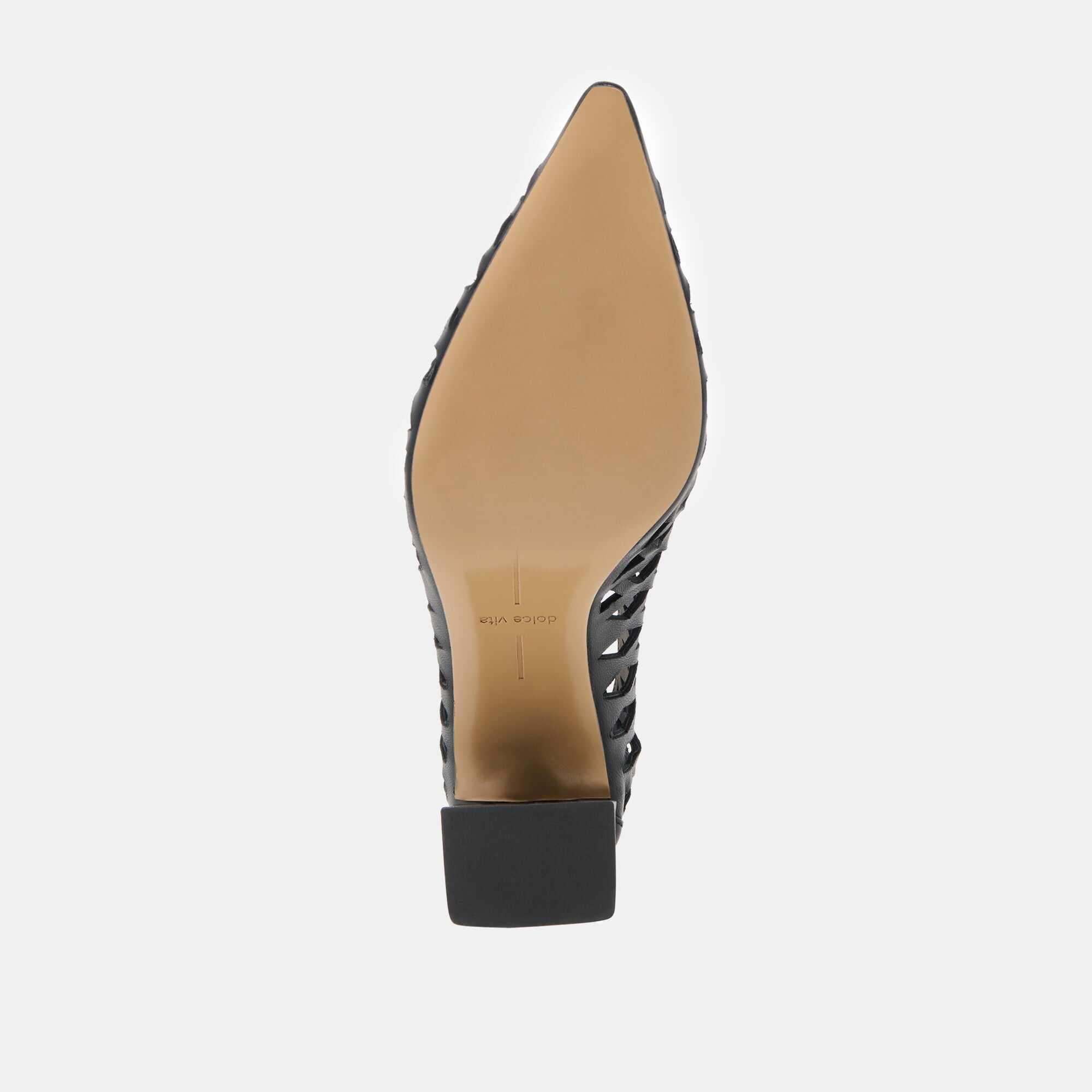 TANYA HEELS BLACK WOVEN LEATHER