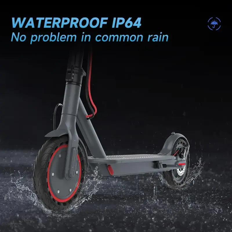 Electric Scooter 350W Motor,19 MPH Max Speed,12 Miles Range,8.5'' Foldable Scooter for Adults with APP,Foldable Commuter Scooter