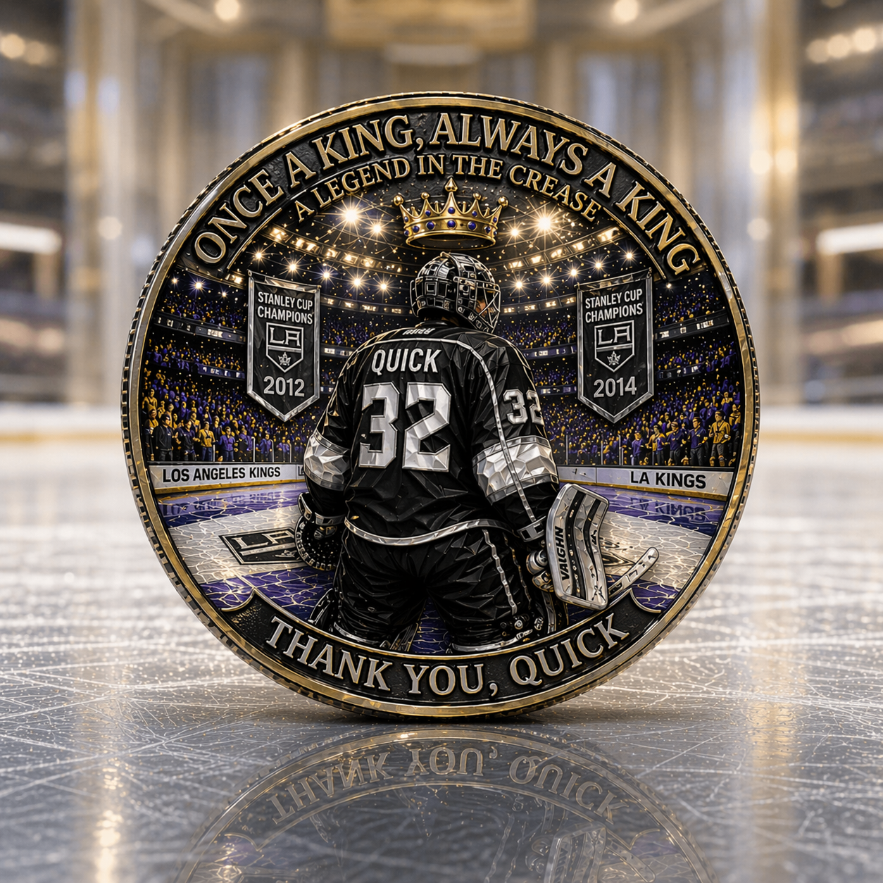 👑 Jonathan Quick Kings Legend: Stanley Cup Champion Coin - Once a King, Always a King