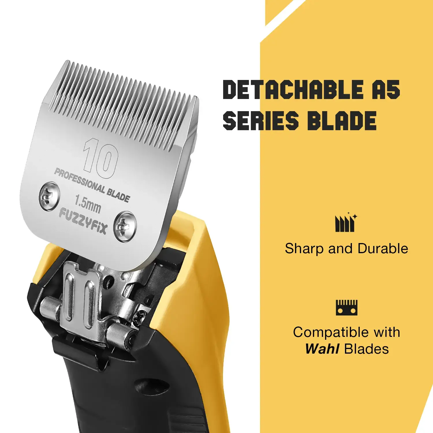 Professional Dog Clippers for Grooming with Charging Replacement, Low Noise Pet Grooming Kit for Thick Curly Matted Heavy Coats Cordless Hair Trimmer with 8 Metal Guide Combs for Animal Horse
