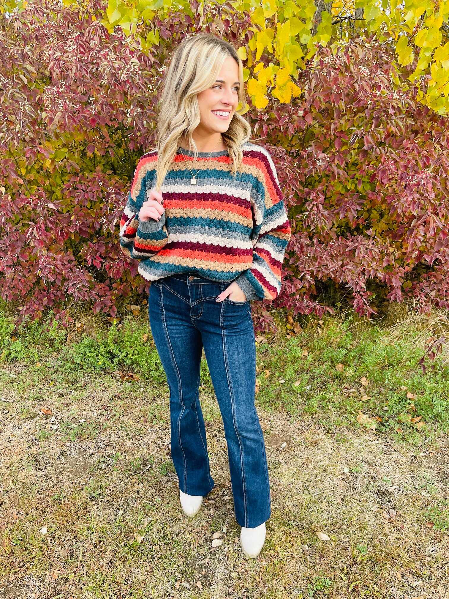 Plus/Reg The Fabulous Front Yoke Flare Jeans