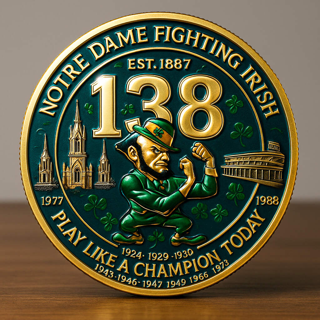 Notre Dame Fighting Irish 138th Anniversary Coin