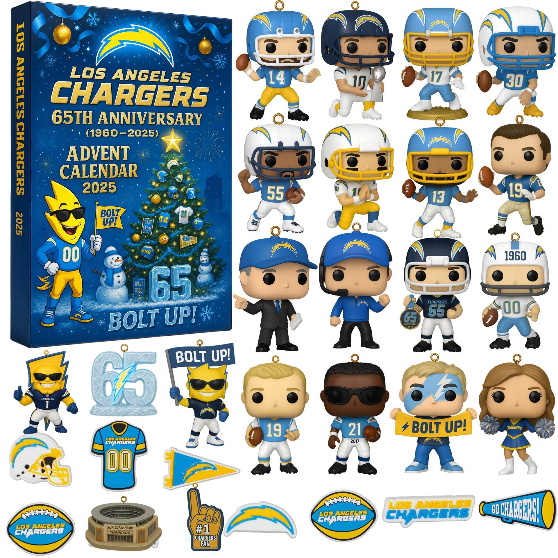 Los Angeles Chargers 65th Anniversary  Advent Calendar 2025