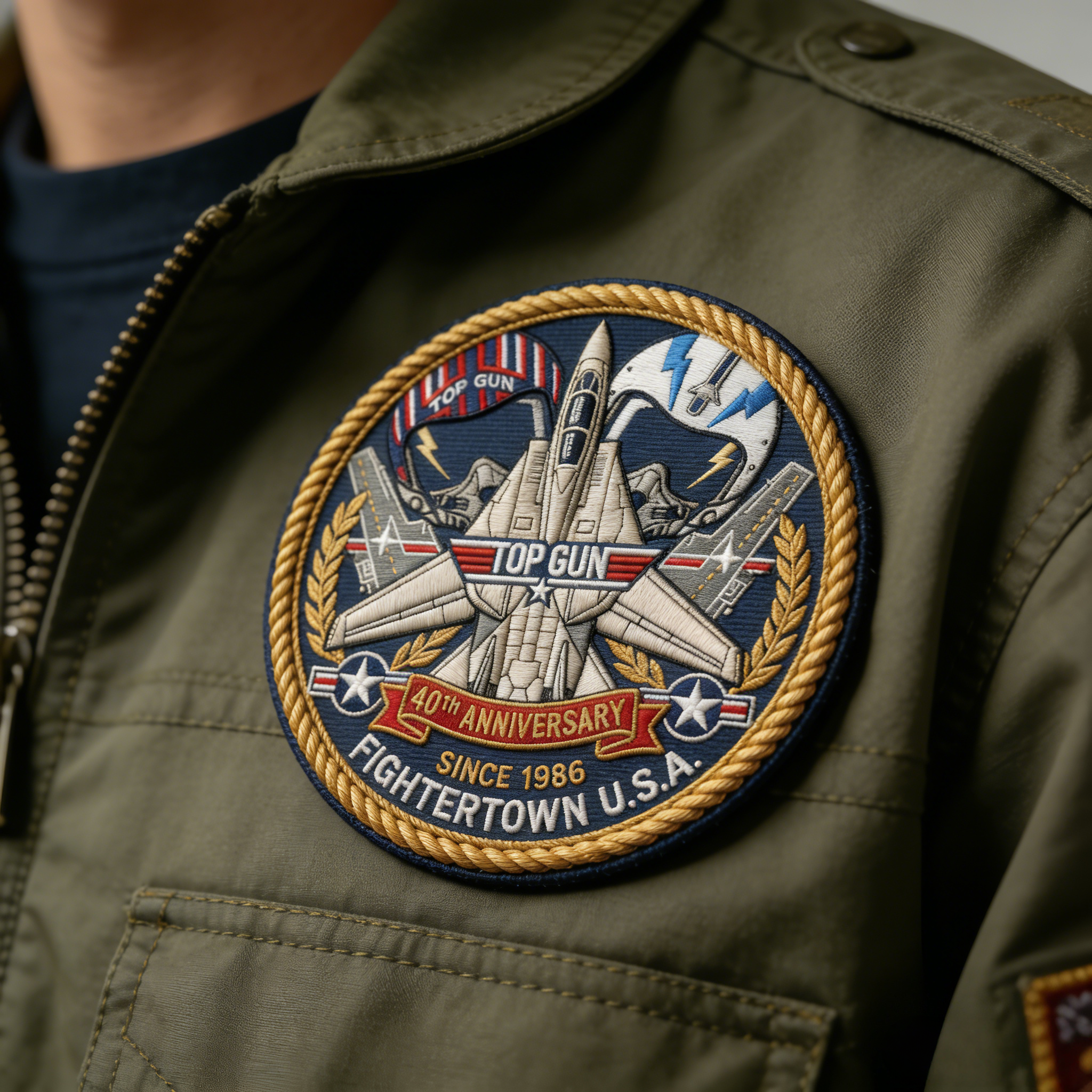 Top Gun 40th Anniversary Embroidered Commemorative Patch