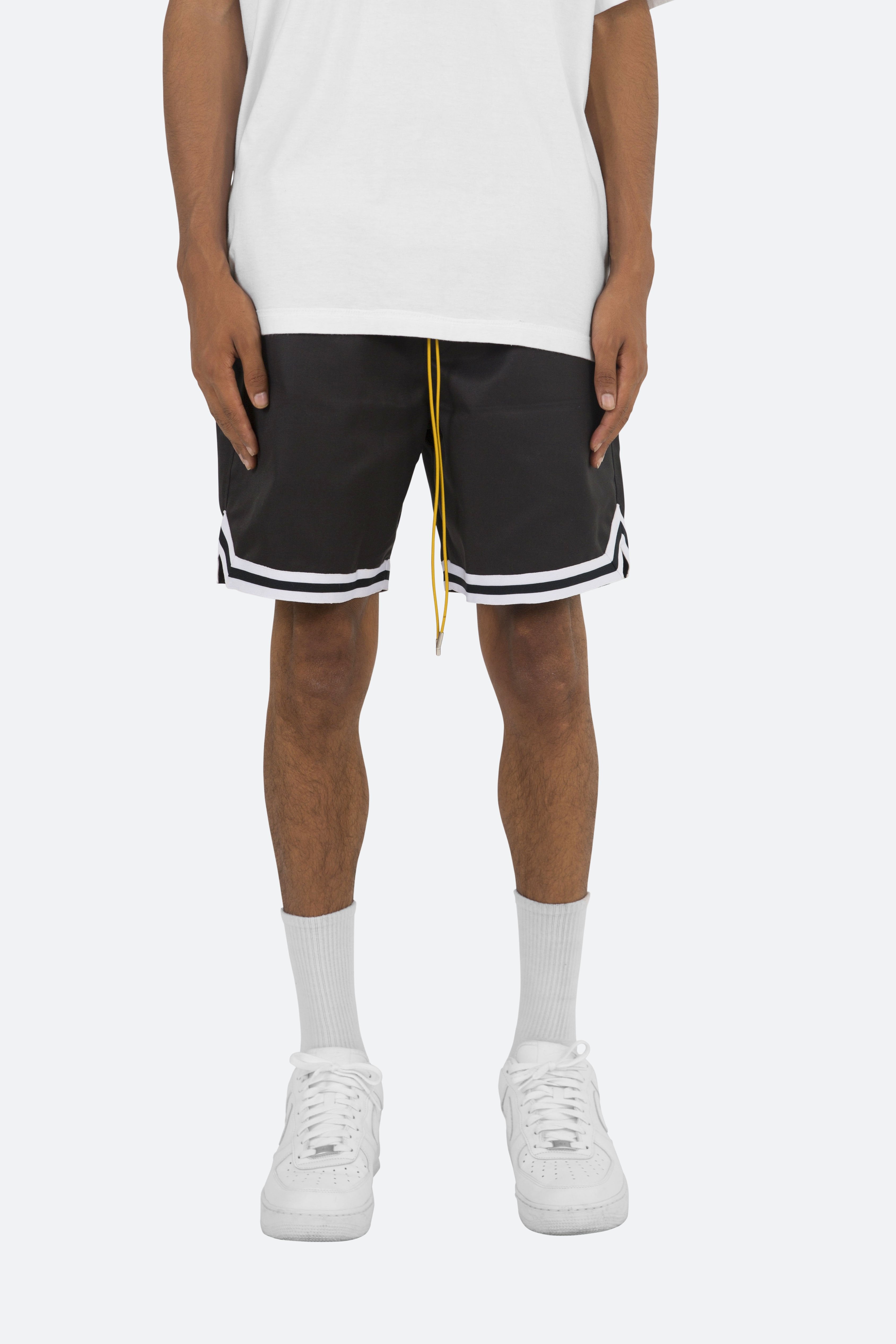 Poly Cotton Walking Shorts - Black