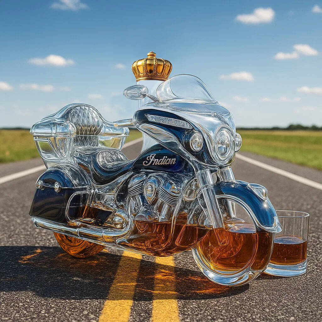 Indian Roadmaster Elite motorcycle Whisky collector's bottle
